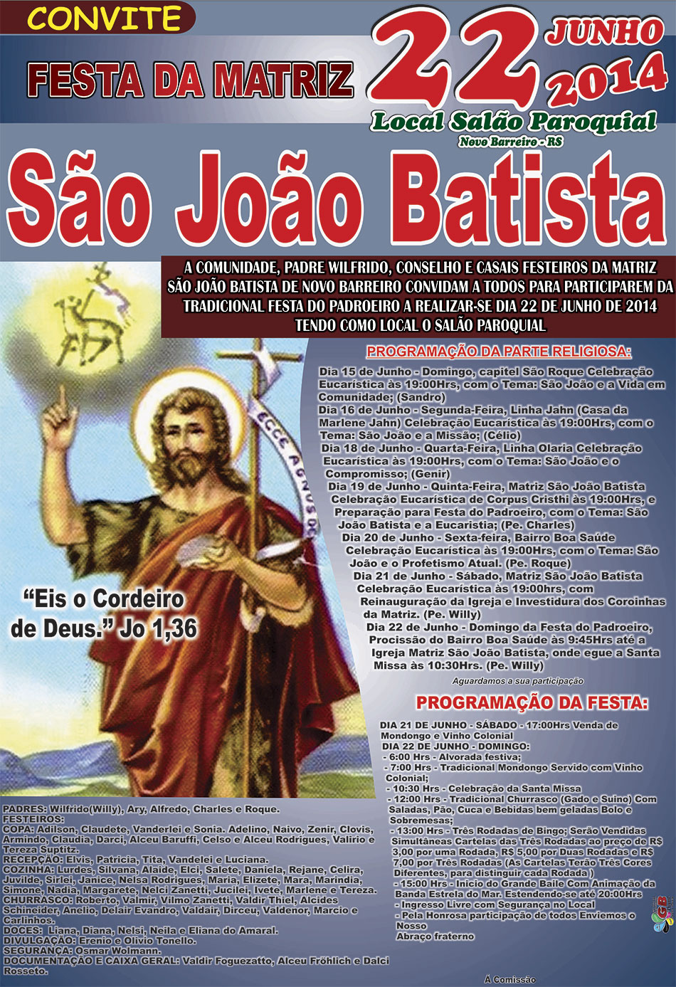 Funjuve participa da abertura da Festa do Padroeiro - Prefeitura de São  João Batista